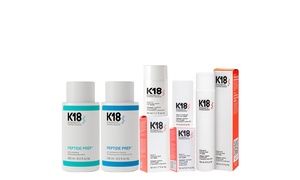 K18 Leave-In Hair Masks with Peptide Prep pH Maintenance Shampoo (Choose Size)